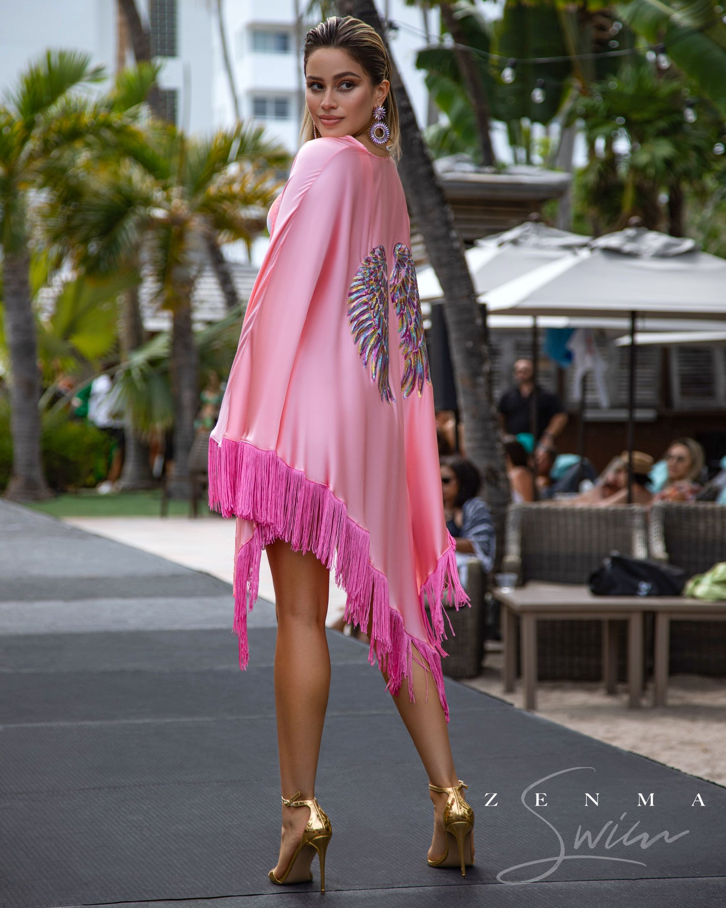 Angel Silk Kimono Pink