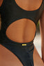 Black Snake Cutout Swimsuit